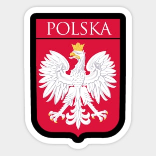 Vintage Style Poland Polish Eagle Flag Sticker